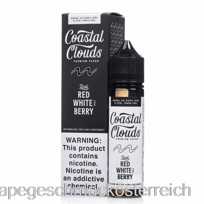 Eisrot, Weiß Und Beere – Küstenwolken – 60 Ml, 3 Mg Vape-Geschmack